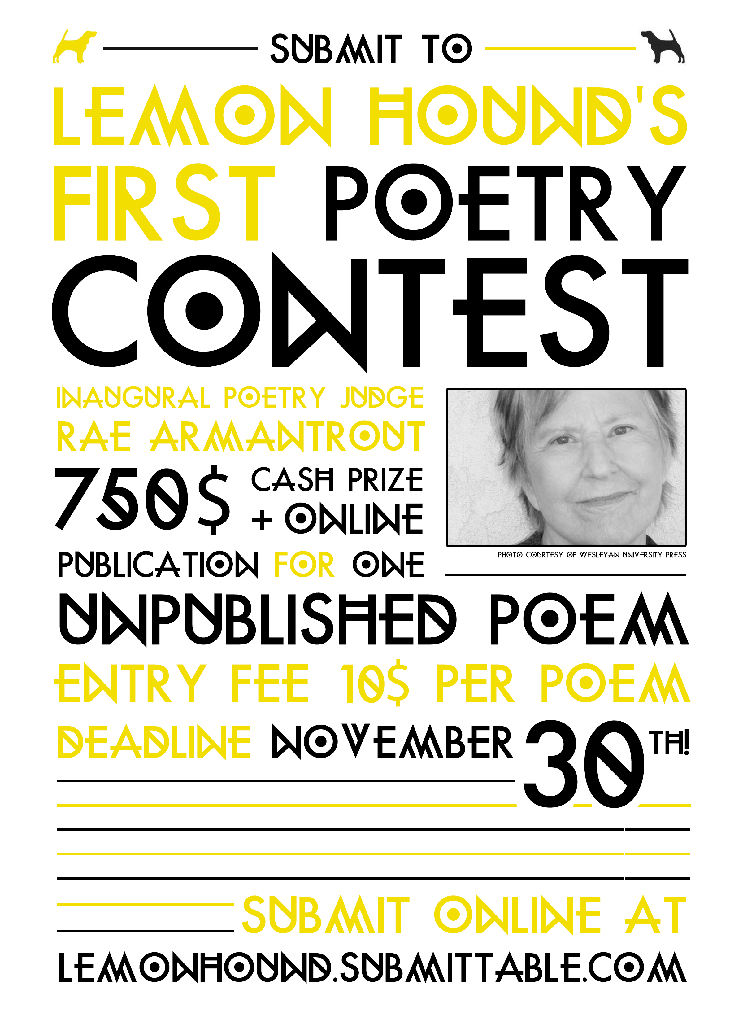 Poetry Contest: Rae Armantrout, Judge